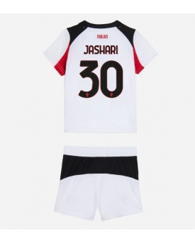 AC Milan Ardon Jashari #30 Maglia Gara Trasferta Repliche 2025-26 Bambino Maniche Corte